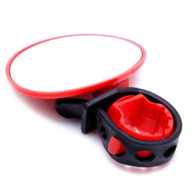 Bicycle Rearview Mirror Mountain Reflection Type 360 Degree Rotation (Option: Red-Round rearview mirror)