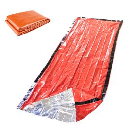 Outdoor PE Aluminum Film Emergency Sleeping Bag (Option: Orange-210X91CM)