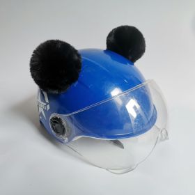 Hairball Ears Helmet Ornaments Skiing Cute Personality (Color: Black)