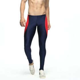 Nylon Men's Gym Pants Ninth (Option: Dark Blue-S)