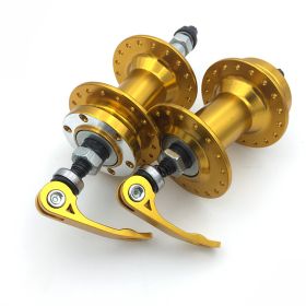 Mountain Bike Aluminum Alloy Disc Brake Hub (Color: Gold)