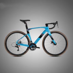 Fully Hidden Carbon Fiber Disc Brake Road Car Variable Speed Sports Racing (Option: Sky blue-51cm)