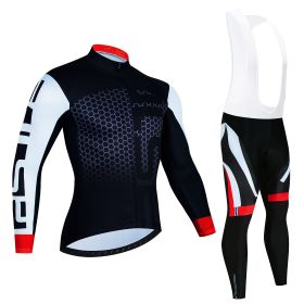 Spring And Autumn Cycling Clothing Long-sleeve Suit Top And Trousers Men's Sweat-wicking Breathable (Option: Pic Color11-M)