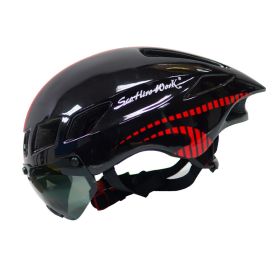 Scorpio Cycling Helmet Bicycle TT-3 Helmet Seven-color Helmet (Option: Shiny black and red)