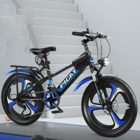 Single Pupil Shock Absorbing Variable Speed Mountain Bike (Option: Blue-3 Style-18inch)