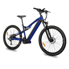 500W Electric Bike - 27.5 Inches 500W 48V 27 Speed Blue Ebike - Bafang Motor (Color: Blue)