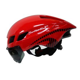 Scorpio Cycling Helmet Bicycle TT-3 Helmet Seven-color Helmet (Option: Shiny red)