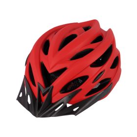 Bicycle Helmet Head Cap Integrated Mountain Road Bike Bicycle Light (Option: Rose Red-One Size)