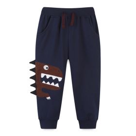 Boys' Fashion Casual Embroidered Sports Pants (Option: 3052 Sapphire Blue-7Y)