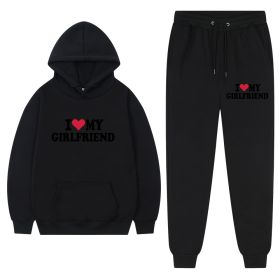 I Love My Girlfriend Print Casual Suit (Option: Black 1-M)