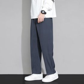 Casual Men's Straight Loose Pants (Option: Gray-L)