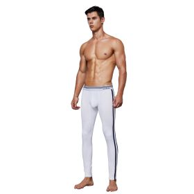 Long Johns Men's Warm Leggings (Option: White-XL)