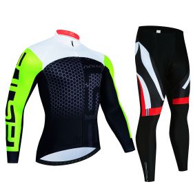 Spring And Autumn Cycling Clothing Long-sleeve Suit Top And Trousers Men's Sweat-wicking Breathable (Option: Pic Color13-XL)