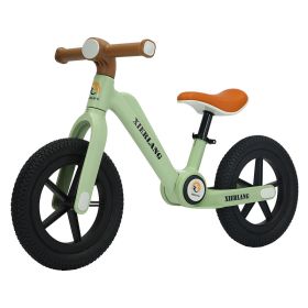 Children's Pedal-free Balance Foldable Kids Balance Bike (Option: Grass Green-14inch)